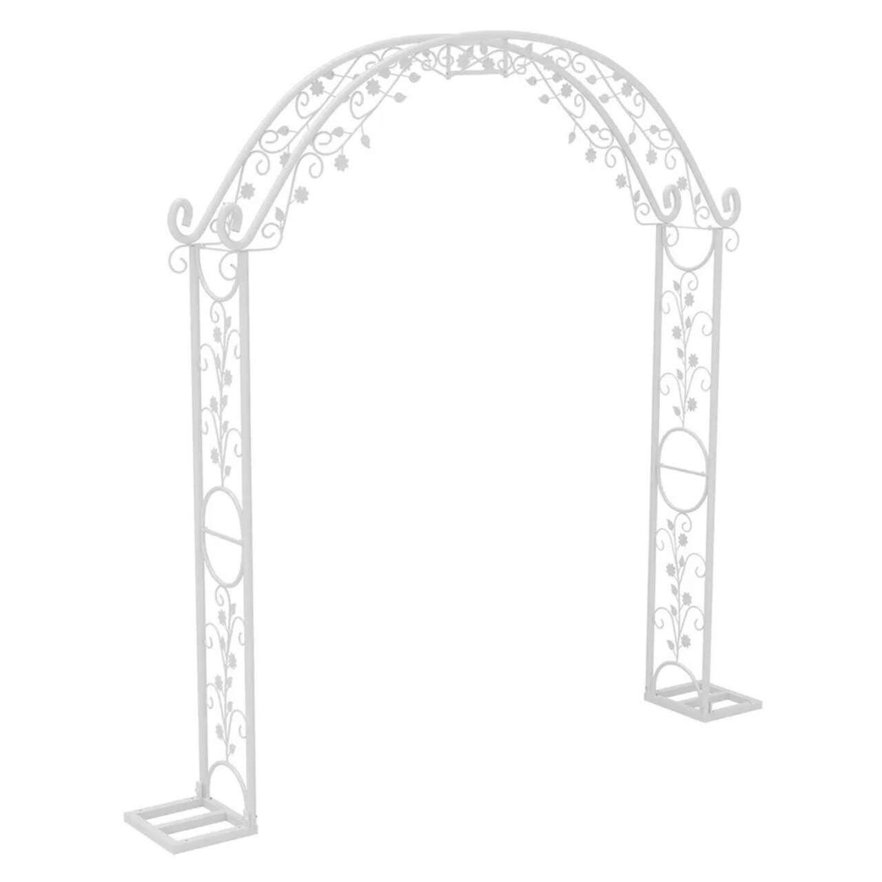Large Rust-proof Wedding Arch Garden Arbor Curved Metal Garden Arch Trellis